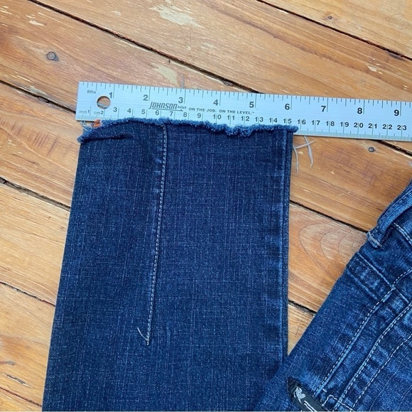 PARASUCO jeans dark blue sequins ripped bottoms size 29 skinny low rise stretchy - Picture 12 of 14